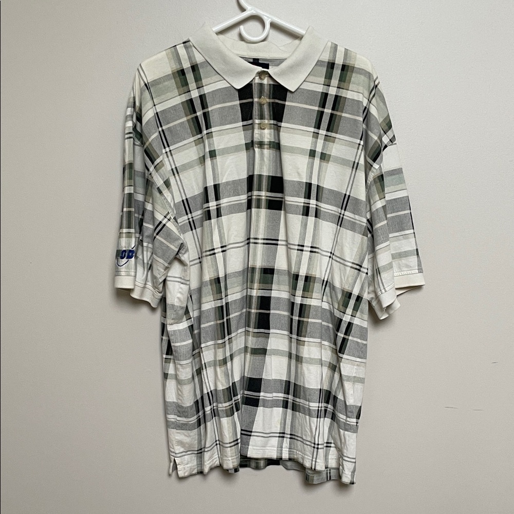 Classic Plaid Polo Shirt - Kansas City Chiefs Black, Green, White, and Gray